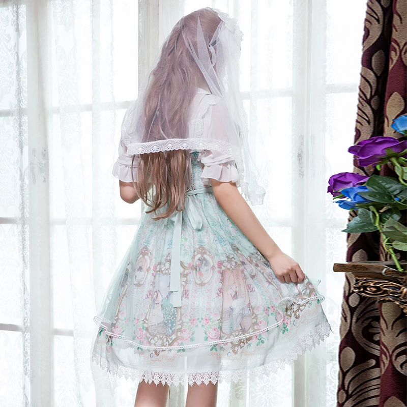 

Japanese Lolita Dress Classic Women Summer Skirt Party Sweet Lolita Suits Girl School Dresses Princess Lovely Lolita Dress