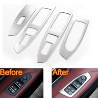 auto door armrest window lift adjust button cover trim frame decoration car styling moldings for bmw 7 series f01 f02 2010 2015