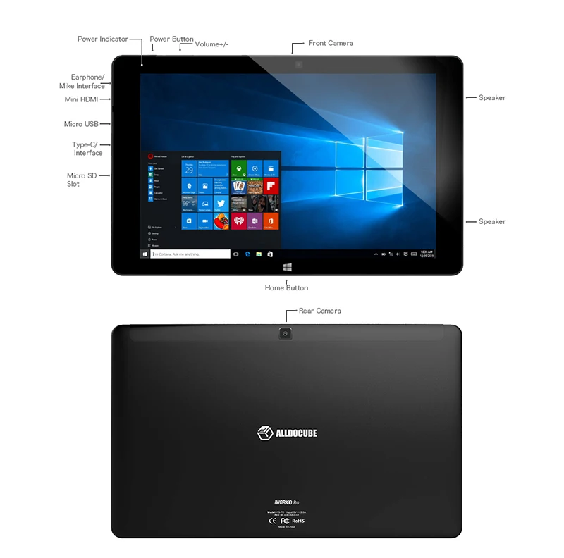 ALLDOCUBE 10," планшеты ПК iwork10 Pro Full View ips 1920*1200 Windows 10+ Android5.1 Intel Atom x5-Z8350 4 Гб ram 64 Гб rom планшет