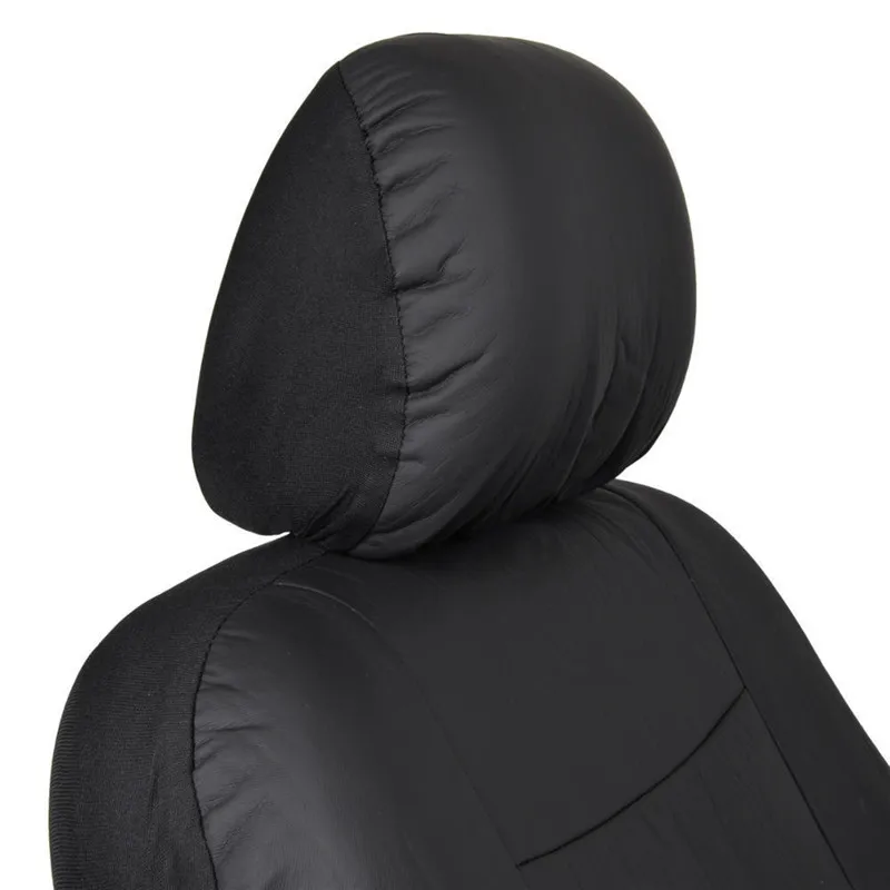 Набор черных чехлов из искусственной кожи для автомобильных сидений