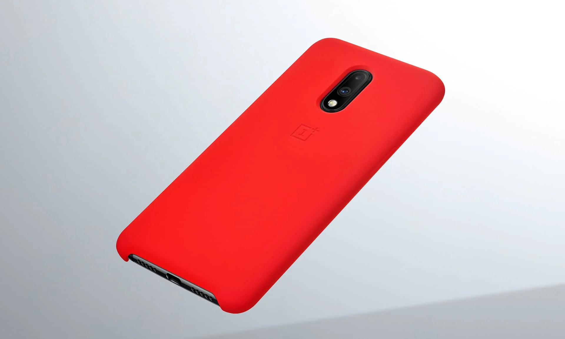 Чехол ONEPLUS 7 из жидкого силикона, шелковистый мягкий на ощупь защитный чехол для one plus 7 красного цвета