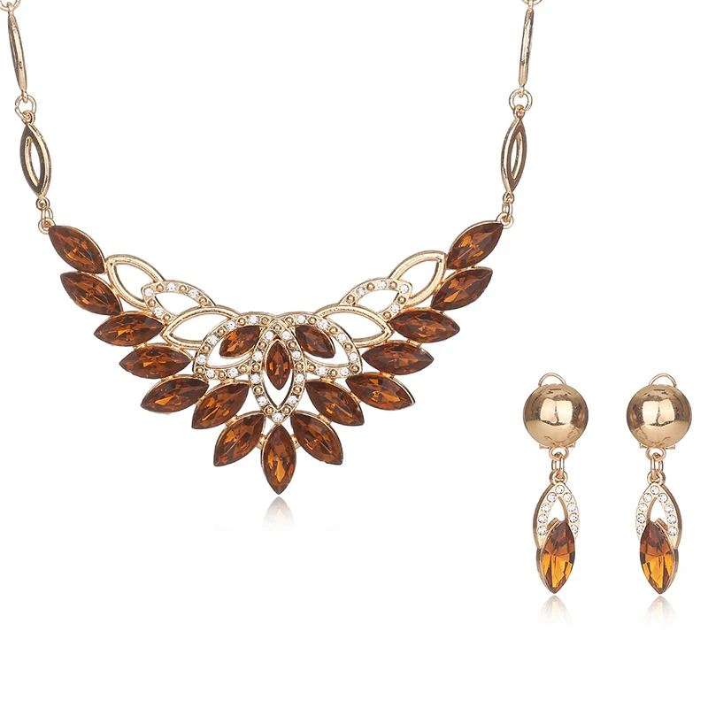 Модные Ювелирные наборы африканские костюмы свадебных украшений для женщин