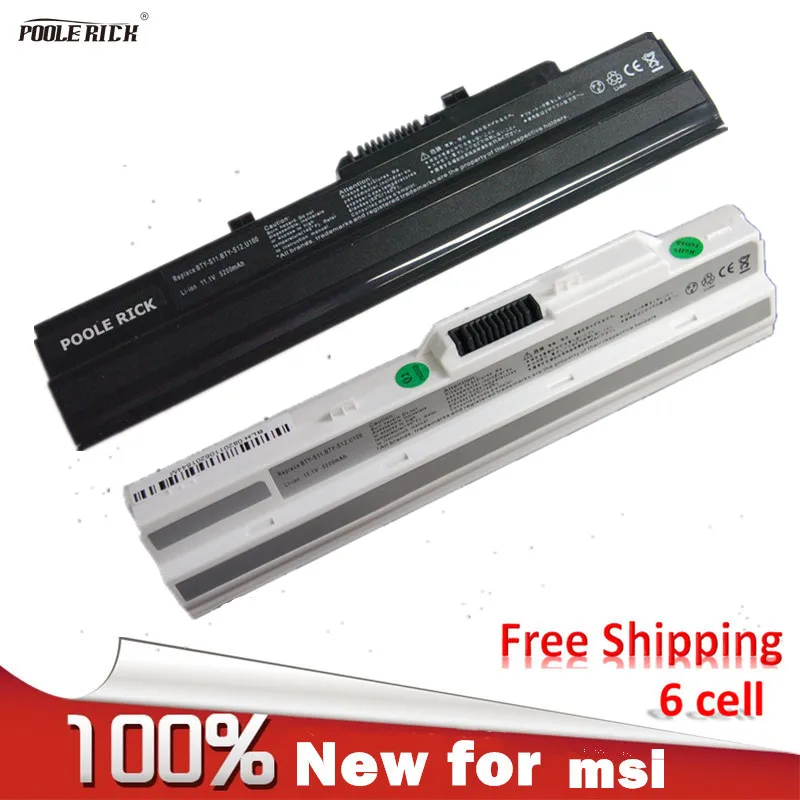 Новый ноутбук аккумулятор для MSI U100W 085NL MS N011 U100X Wind12 U230 U200 U210 T10 M11 M310 X110 M1 4211