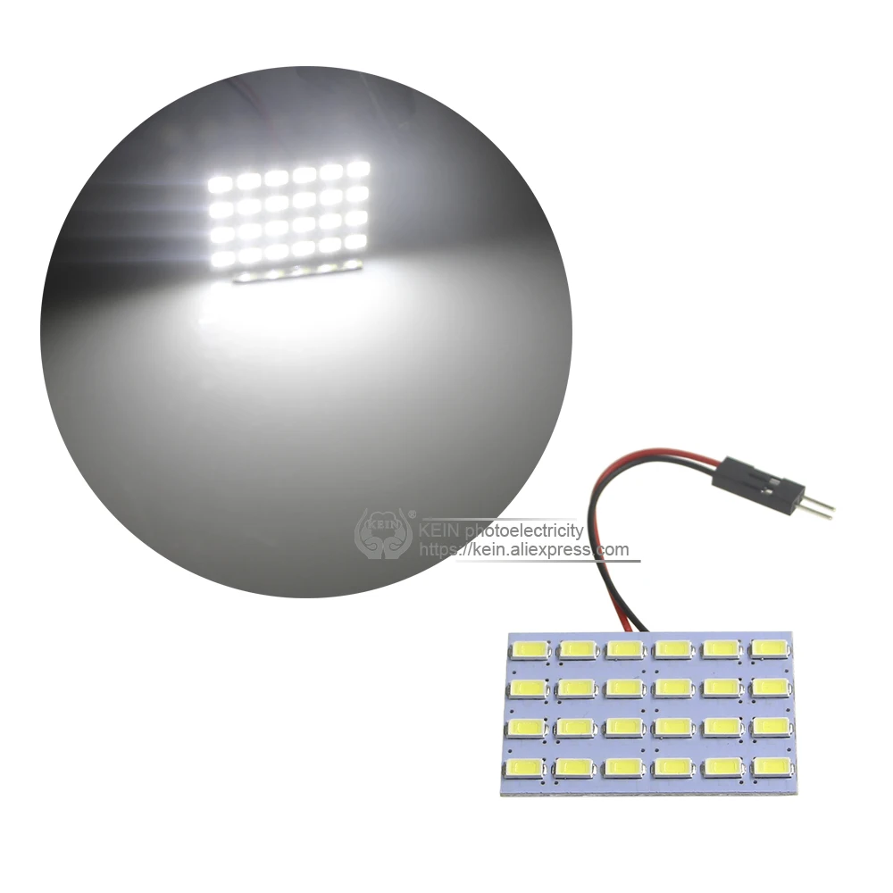 KEIN 24SMD Панель супер яркая BA9S festoon T10 W5W T4W светодиодная Автомобильная 31 мм лампа для