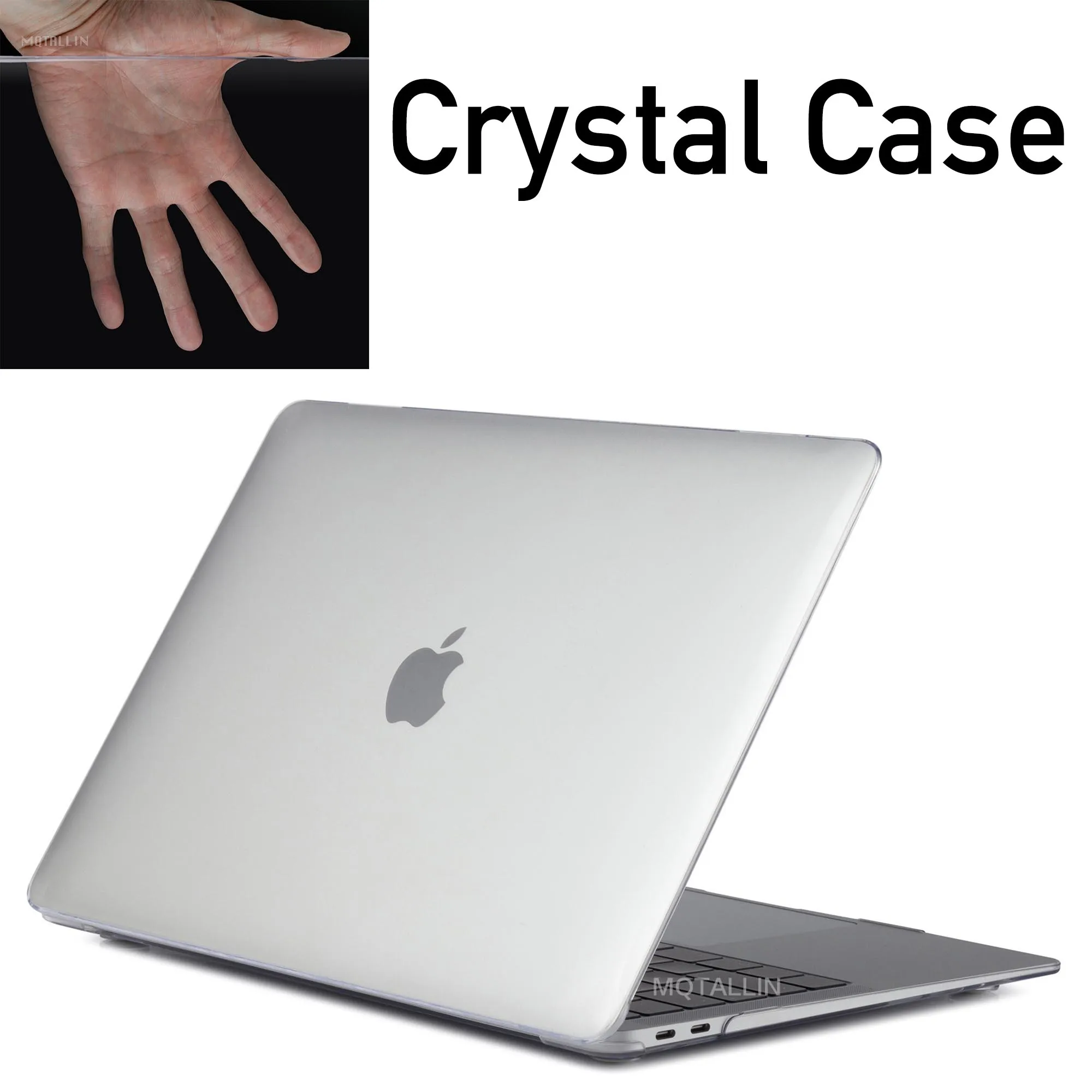 crystal-TM Матовый или прозрачный чехол для ноутбука Macbook Pro retina Air 11 12 13 15, для mac Air 13 A1466 A1932, чехол pro 13,3 15 - Цвет: crystal-TM