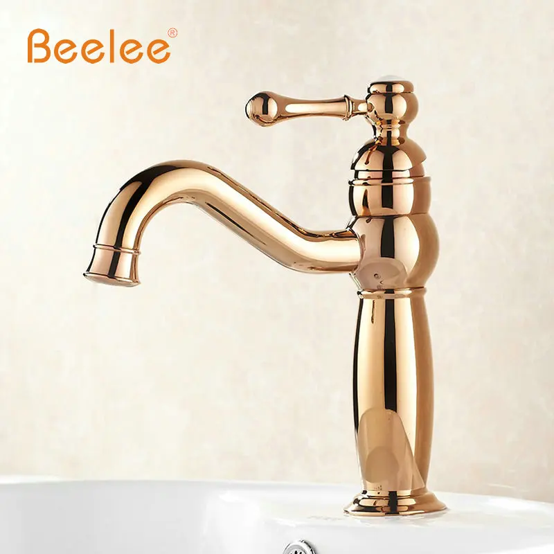 BL9842G розовое золото Медь смеситель Pots холодной и горячей воды Outlet поворотный