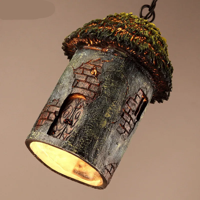 В виде дерева из смолы дом дизайн ретро Творческий Винтаж люстра антикварная
