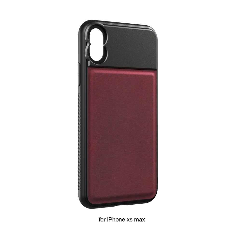 for iPhone XS Max APEXEL высококачественный алюминиевый сплав+ кожаный чехол для телефона с резьбой 17 мм для iPhone X XS max huawei p20 p30 pro для объективов телефонов - Цвет: for iPhone XS Max