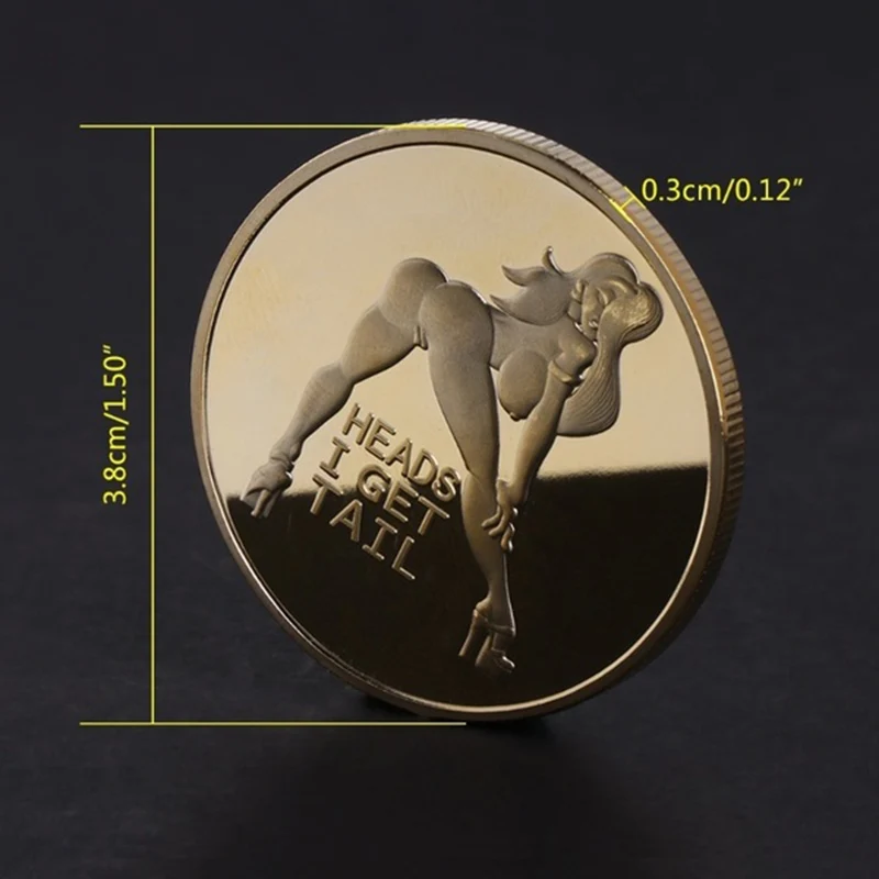 2 шт./компл. хвосты я получаю голову! Счастливые Девушки Смешные монеты