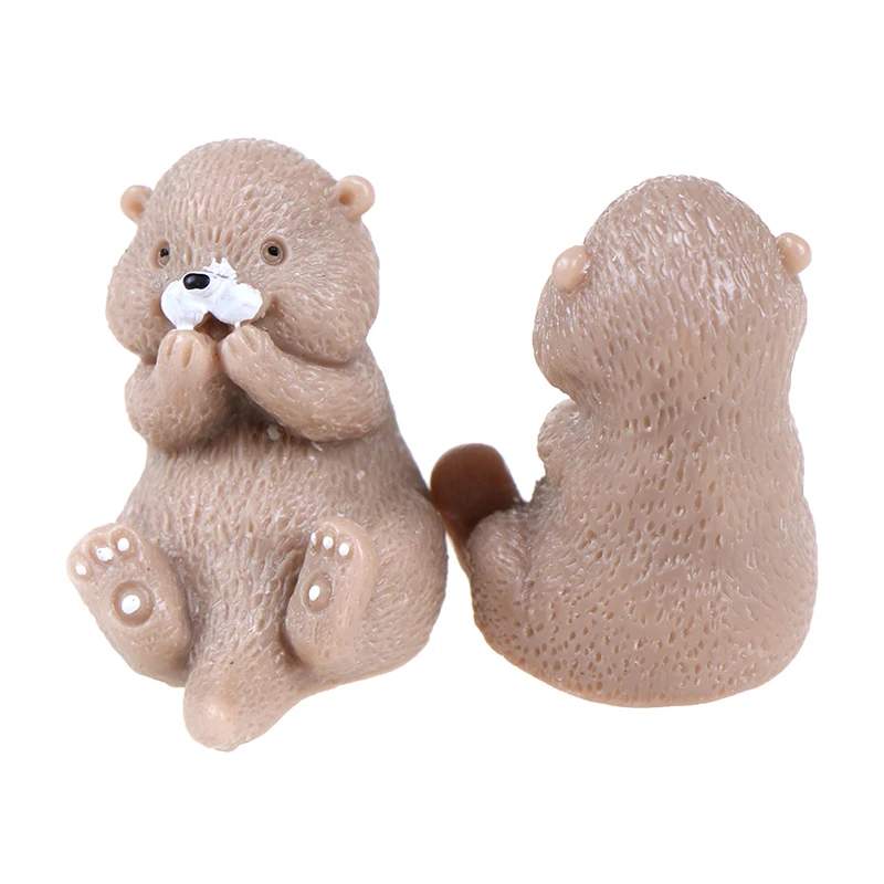 1 шт. искусственная модель Otters экшн фигурки животных миниатюрный домашний сад