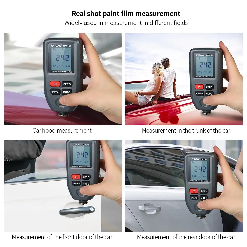 Цифровой измеритель толщины покрытия краски ручной автомобильный тестер Fe/зонд