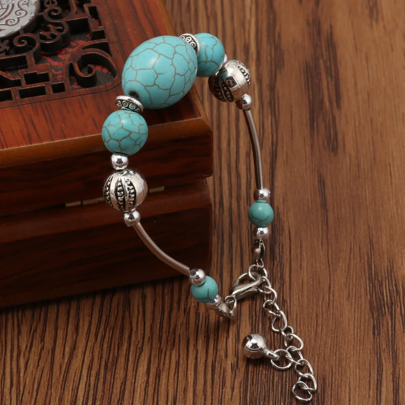 Высококачественные винтажные тибетские серебряные браслеты Seblasy в богемном