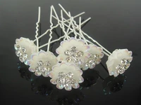 200 pcs bridal wedding crystal flower hair pins hair accessory free shipping