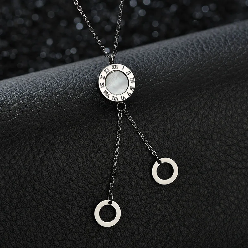 ELSEMODE женское модное ожерелье чокер из нержавеющей стали с римскими