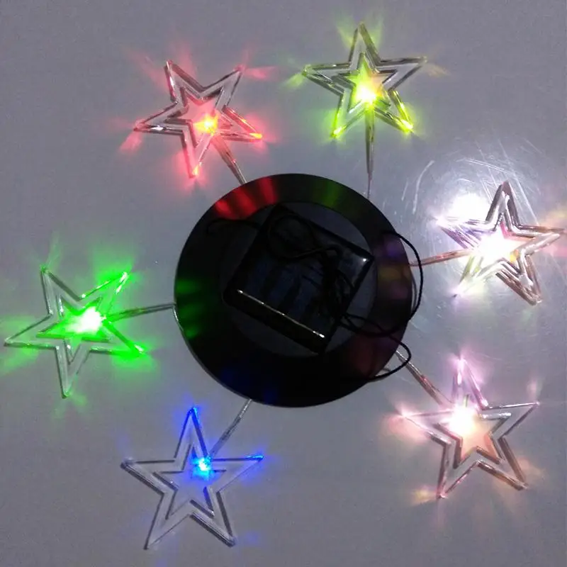 HobbyLane LED Солнечный меняющий цвет водонепроницаемый пентаграмма ветряной