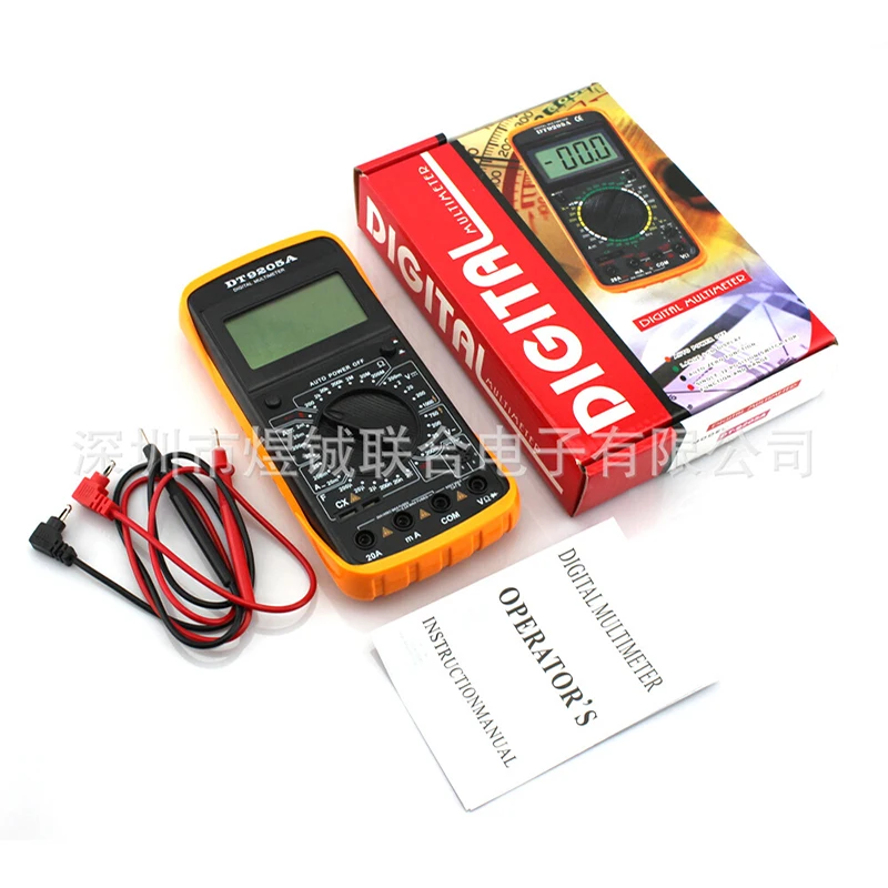 DHL Fedex 100 шт. DT9205A Цифровой мультиметр ручной 9205A универсальный стол|multimeter 9205a|dt9205a