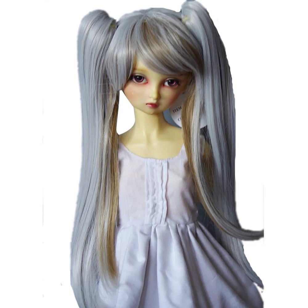 

[Wamami] 97 # Серебряный прямой длинный парик 27-29 см для 1/4 MSD AOD DOD DZ BJD Dollfie 7 "-8"