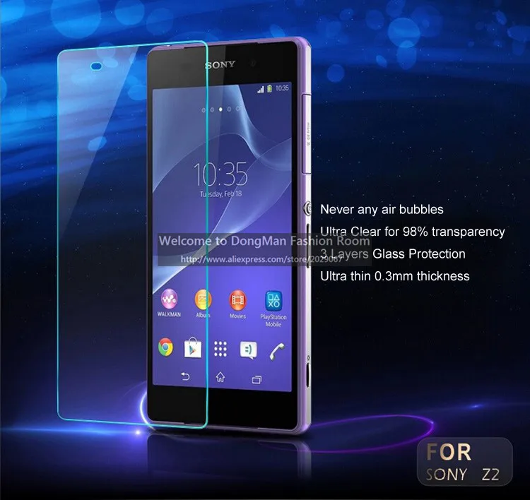 Защитная пленка из закаленного стекла для Sony Xperia Z Z1 Z2 Z3 Z4 Z5 Compact mini M M2 M4 M5 C C3 C4 C5 C6 E1