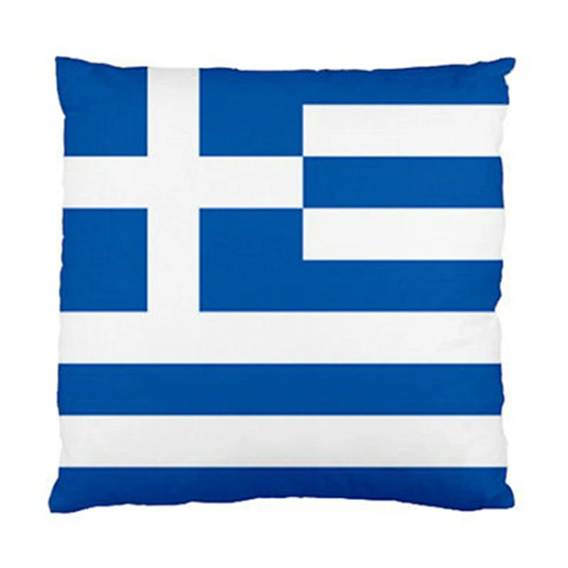 

New Greece Greek Flag Cushion Cover Greece Hellenic Hellas Throw Pillow Case Modern Flags Pillows Covers Cases Gifts Decor 18"