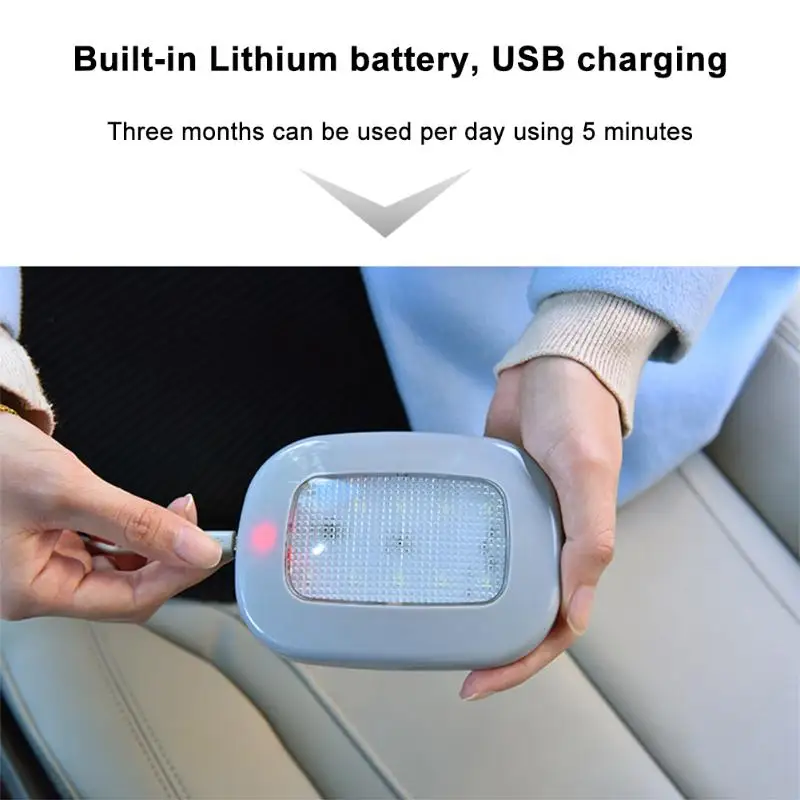 Универсальная автомобильная светодиодная лампа для чтения VODOOL с USB зарядкой
