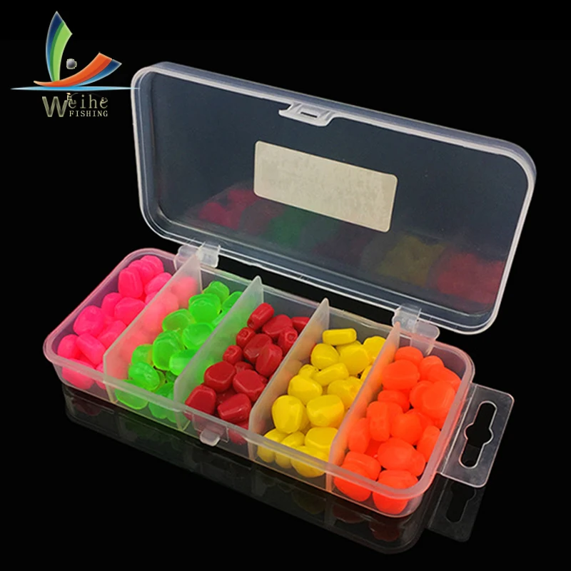 125pcs 4 colors with box soft fishing lure Grass Carp Baits Corn kernels jig carp tackle | Спорт и развлечения