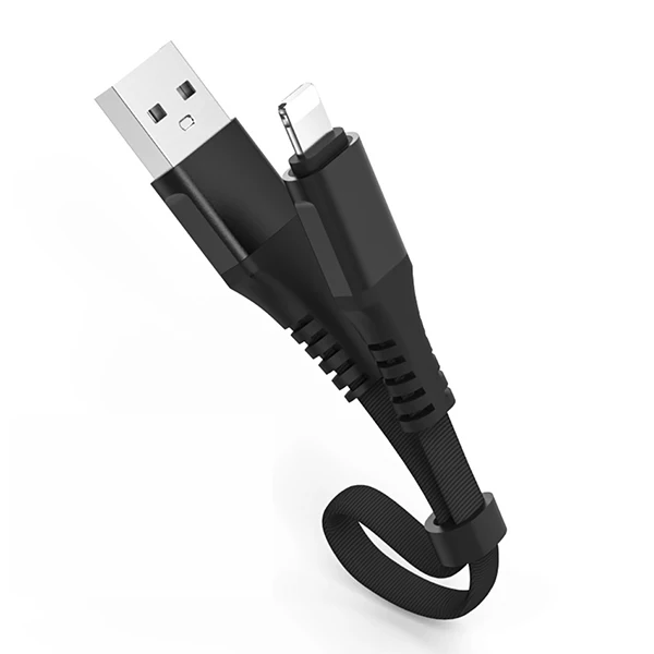 Black ACCEZZ USB зарядное устройство короткий кабель для Apple iPhone Xs Max XR X 7 6 Plus iPad планшет освещение 30 см зарядный кабель данных зарядный провод - Цвет: Black