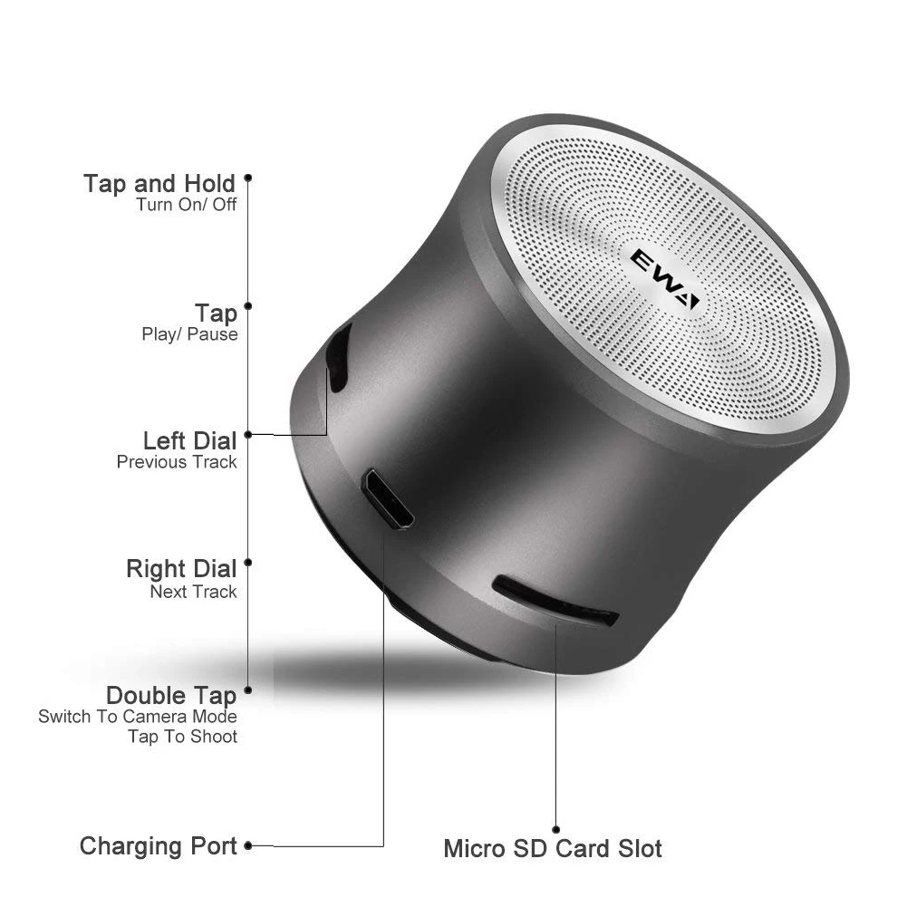 EWa A109mini Bluetooth динамик MP3 плеер портативный для телефона металлический USB вход