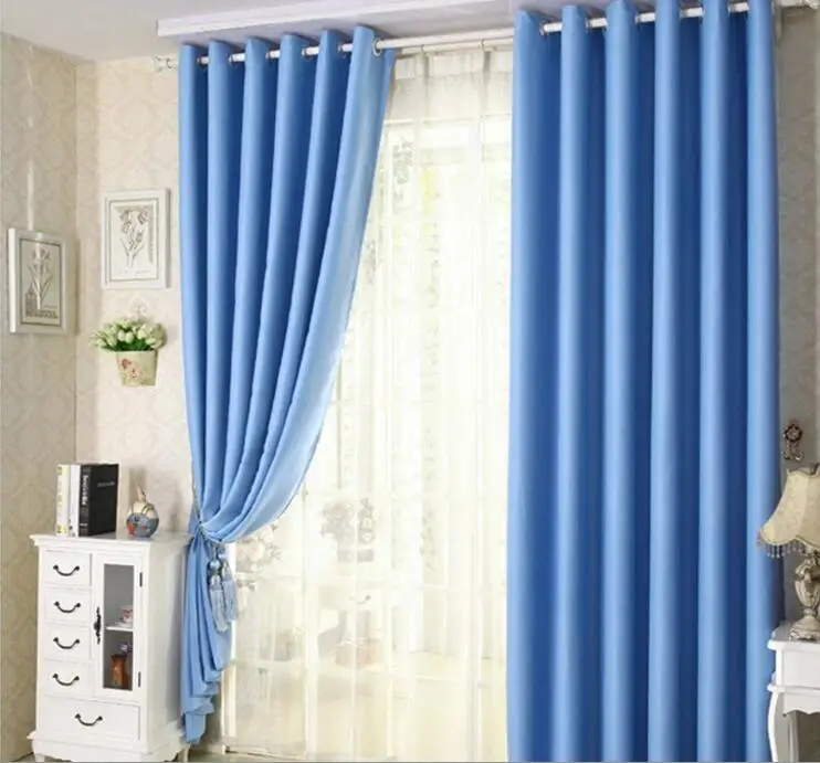 Современный минималистский сплошной цвет затемненные шторы для cortinas де кварто