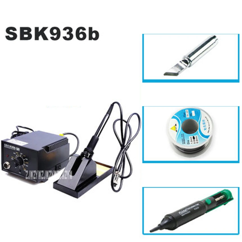 Электрический паяльник SBK936b паяльная станция Портативная с контролем