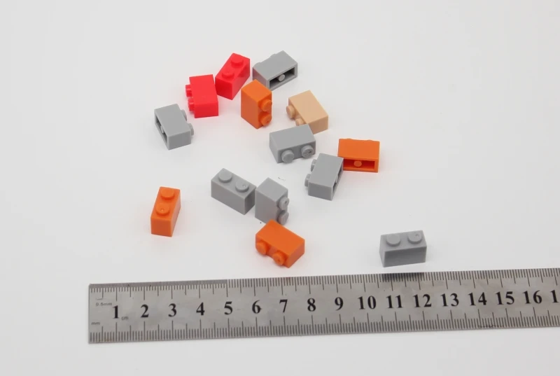 100 шт. 1*2 строительные блоки самоблокирующиеся кирпичики город DIY творческие