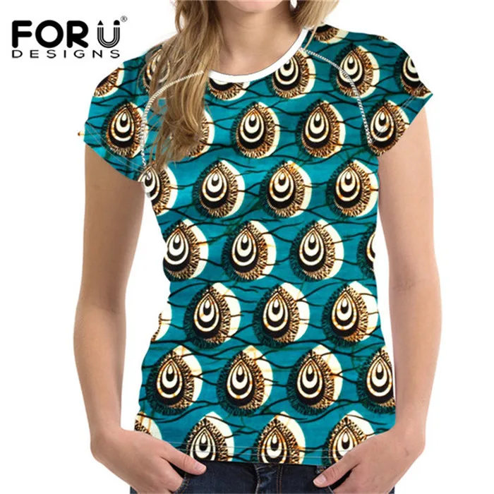 FORUDESIGNS/3D футболка для женщин модная уличная одежда с коротким рукавом в