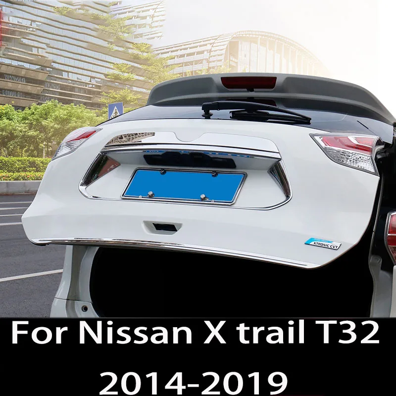 Для Nissan X trail T32 2014 2019 багажник Задняя дверь отделка из нержавеющей стали полоса