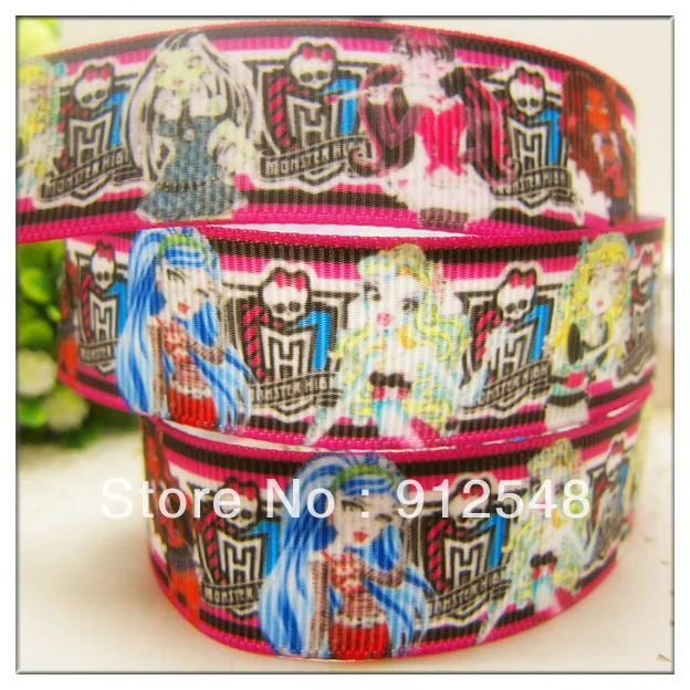 OOOT BAORJCT 7/8 ''(22 мм) 10 ярдов/лот напечатан Grosgrain ленты мультфильм лента для