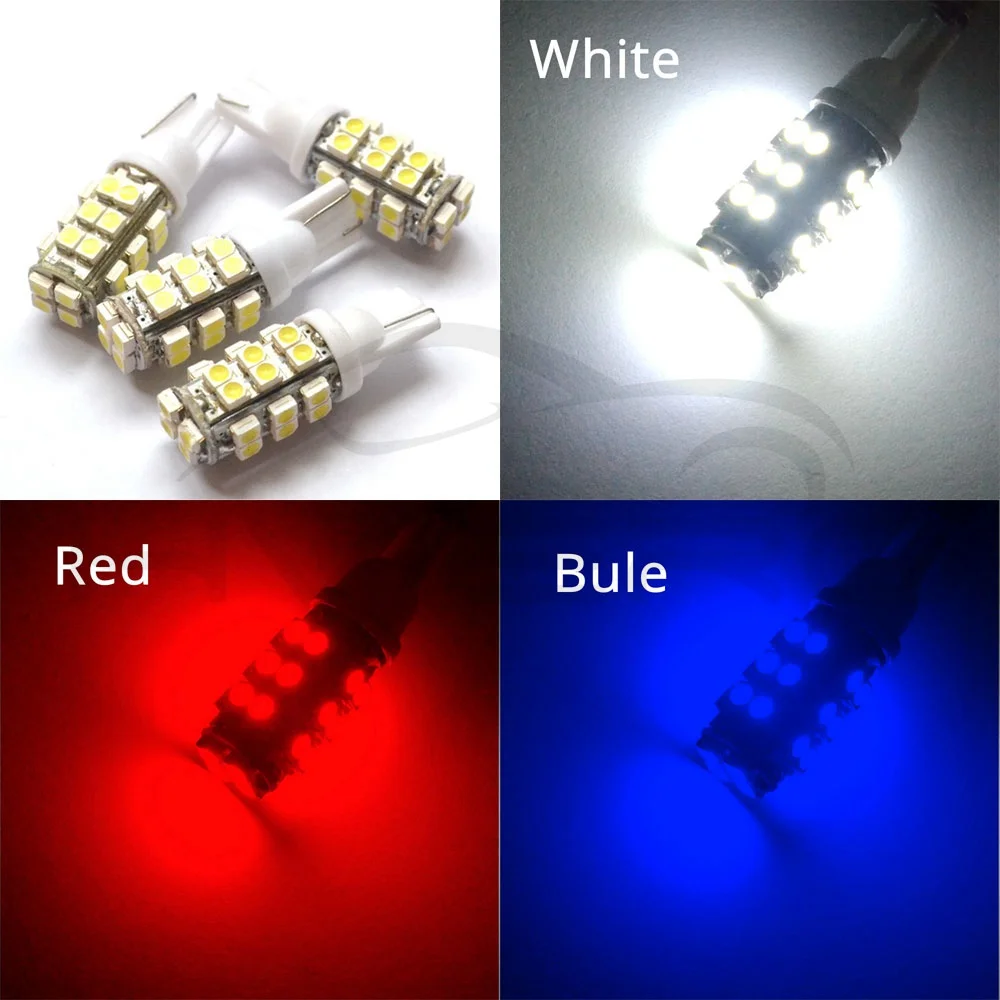 Автомобильная лампа T10 белая красная 28LED W5W с клиновидным задним фонарем лампочка