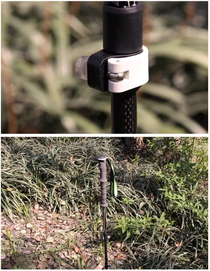 

Pioneer 2017 New Camping professional multifunctional walking stick carbon outer lock outdoor light climbing rod with rod bag