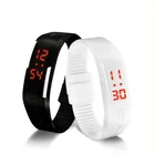 Светодиодные цифровые часы электронные наручные часы для любителей Кореи мужские и женские часы календарь материал цветное резиновое покрытые Смарт-часы Montre Femme