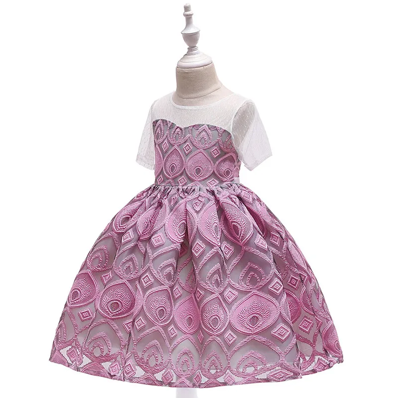 Elegante vestido de princesa para nignas y nignos vestidos de boda para nignas vestido de fiesta para nignas 3 4 5 6 7 8 9 10 de 12 - Цвет: Розовый