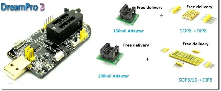 2 шт. DreamPro3 DreamPro2 Форума копия материнская плата BIOS SPI FLASH 25 USB программатор писатель