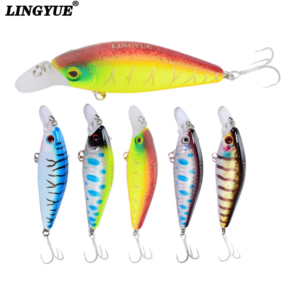 LINGYUE 1 шт. жесткая блесна 8 5 см/10 г рыболовные приманки качественные крючки|Наживки