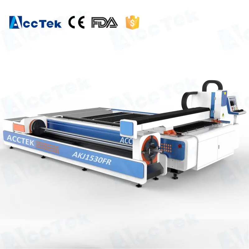 Тяжелая промышленность AKJ1530F 500 w машина для лазерной резки металлических волокон