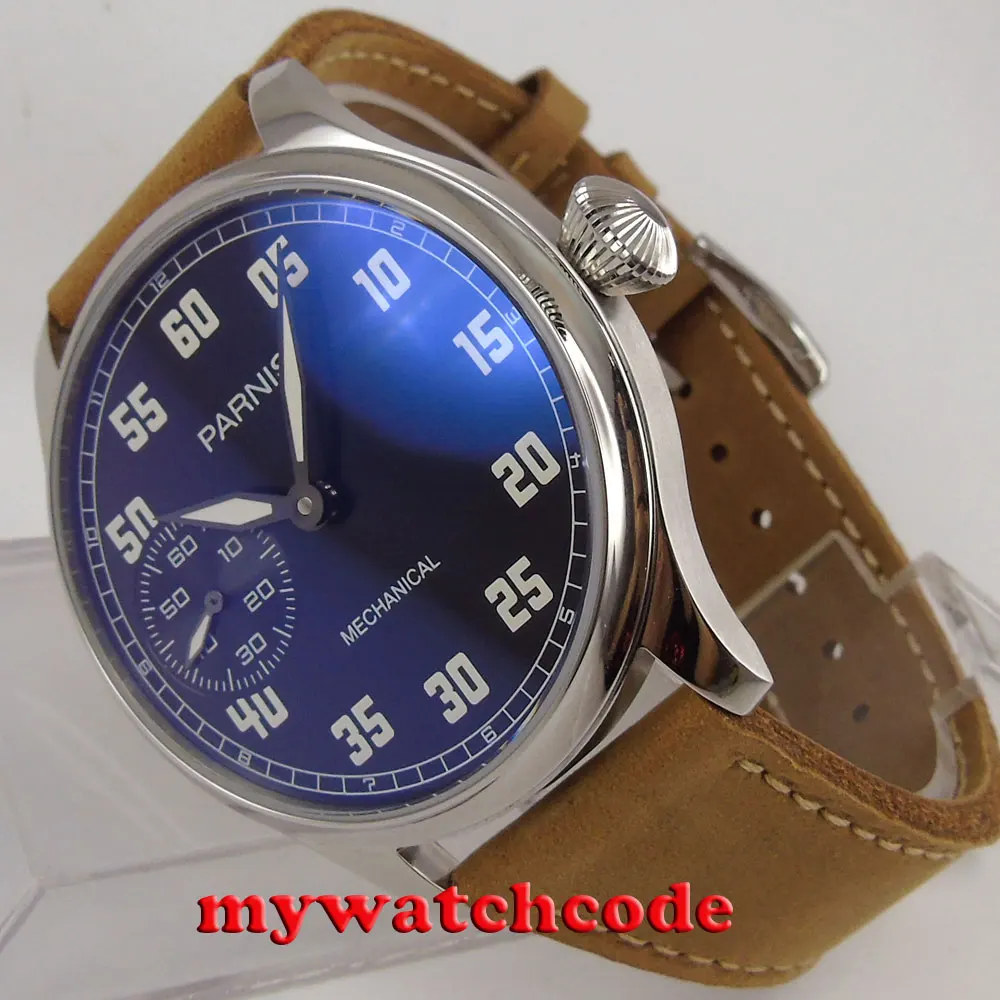 

Мужские часы parnis P808, 44 мм, с черным циферблатом и светящимися метками, 6497