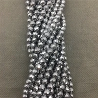 faceted round hematite beads natural stone for diy jewelry making 5strandslot my1320