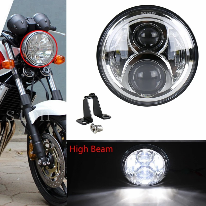 7 &quotкруглая светодиодная фара с глазами Angler DRL для Honda мотоциклетная CB1300 Hornet 250 600