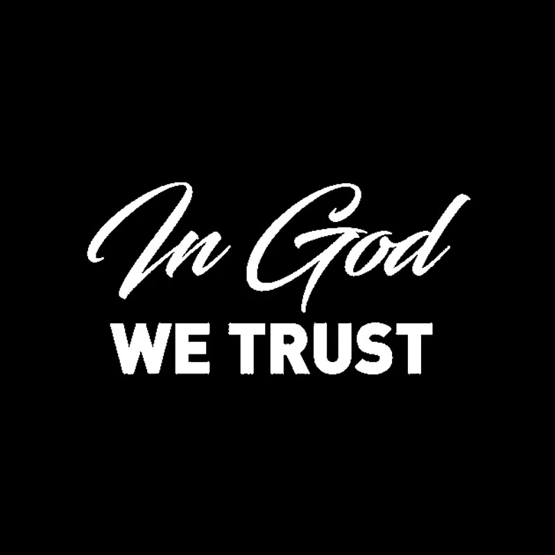 QYPF 15.6cm*7.8cm Fashion In God We Trust Car Sticker Black Silver Vinyl Motorcycle Car-styling Decal C15-1726 | Автомобили и