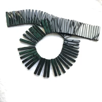 natural black agate onyx beadslong strip beads 4x5x35mm bladenecklace beadsjewelry diy findingtop drilled1string of 76pc