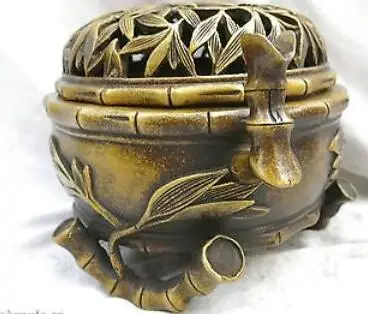 6 &quotКитайская латунь тонкая работа folia bambosae бамбуковая кадильница для благовоний
