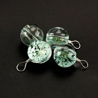 12 iron wire glass ball and flowers flower natural dried flowers bracelet choker necklace jewelry making beads iz204