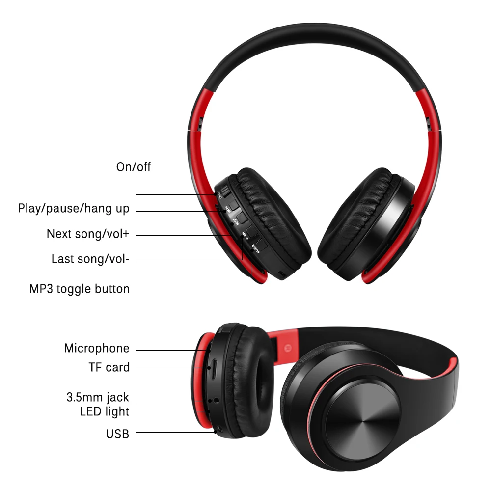 YEINDBOO HIFI Bluetooth беспроводные наушники для ПК телефона музыкальные складные с HD