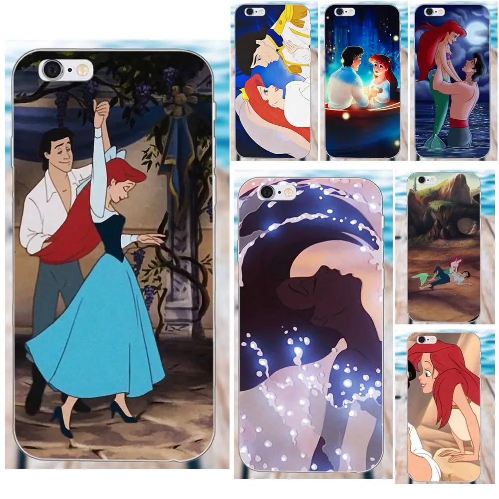 MicroData Русалочка Ариэль и Эрика для Apple iPhone 4 4S 5 5C SE 6 6S 7 8 Plus X Galaxy Grand Core II Prime Alpha