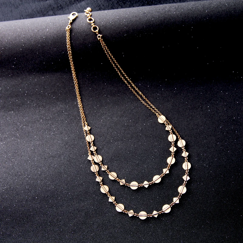 Multi Layer Vintage Royal Hollow Flower Party Jewelry Sweater Necklace For Women N702 |